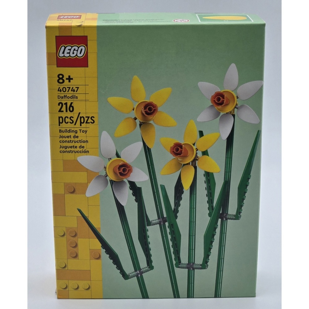 LEGO Botanicals Daffodils 40747 Flower Building Set 216 Pieces New Sealed